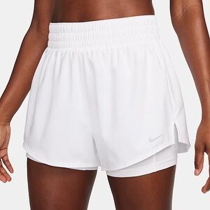 Nike One Women’s Dri-FIT High-Waisted 3” 2 in 1 Shorts White